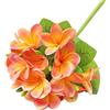 Boerni 3 pezzi di fiori finti viola, tocco realistico in lattice, finto bouquet hawaiano frangipani a raggi, steli con gemme e foglie per fai-da-te, artigianato, matrimonio, festa estiva, decorazione