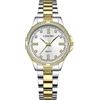 RORIOS Coppia Orologi Uomo Donna Orologio Acciaio Inossidabile Business Analogico Quarzo Orologio da Polso Impermeabile Luminosi Orologio Oro bianco C