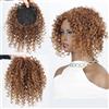 QRSTUVXZY Hair Toppers Topper for capelli ricci afro corti sintetici, castano biondo, colore misto, pezzo di capelli for donne e uomini, for aumentare il volume dei capelli(Chocolate brown)