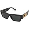 Versace VE4459 GB1/87 | Occhiali da Sole Graduati o Non Graduati | Prova Online | Plastica | Rettangolari | Nero | Adrialenti