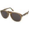 Persol PO0649 1169/B1 | Occhiali da Sole Graduati o Non Graduati | Prova Online | Plastica | Quadrati | Marrone, Trasparente | Adrialenti