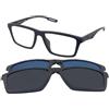 Emporio Armani EA4189U 5759/1W | Occhiali da Vista con Clip da Sole | Prova Online | Unisex | Plastica | Quadrati | Blu | Adrialenti