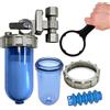 MEGACLIMA Dosatore Polifosfati per Caldaia | Filtro Anticalcare con By-Pass | Protezione Impianto con Ricarica Inclusa | Attacchi Ruotabili con Coduli Fissi 1/2-1/2 | Made in Italy