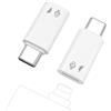 MoKo Adattatore Microfono da Lightning a USB C(Non per Cuffie/Dati),Adattatore da USB C Maschio a Lightning Femmina per Microfono Lavalier Wireless,iPhone Air 17 16 15 Pro Max Plus,iPad Pro/Air,Galaxy
