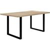 Forte TABLES Tavolo non allungabile, in legno, rovere Sonoma, 160 x 74,7 x 90 cm