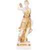 BEAUTIFUL GREEK STATUES Statua Greca Della Dea Diana Artemis Luna Color Oro Statuetta in Alabastro Fatta a Mano in Grecia 15 cm