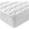 Vesgantti Materasso una Piazza e Mezza 140x190x24cm, Materasso a Molle Insacchettate Individuali con Memory Foam Supporto Ergonomico a 7 zone, Traspirante, Anti umidità, Rigidità Media