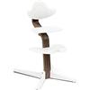 Stokke Sedia Stokke Nomi, Walnut/Bianco - Favorisce la seduta attiva - Regolazione perfetta senza utensili - Include un poggiapiedi stabile e ruote anti-ribaltamento - Sostiene fino a 150 kg