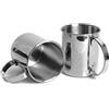 ECHTWERK Set di 2 bicchieri in rame infrangibili in acciaio inox - Ideali per gin, vodka, birra e bevande fredde - Confezione regalo - Edizione argento - 1000 ml