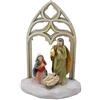 DRW Mistero Classico di 1 Pezzo con Bambino in Culla e Portale Legno Dipinto a Mano 16 cm