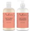 SHEA MOISTURE SheaMoisture Shampoo e Balsamo per capelli spessi e ricci Cocco e Ibisco set per la cura dei capelli Shampoo 1x 384 ml, Balsamo 1x 384 ml