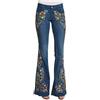 Vhersily Jeans Svasati da Donna Anni '70 Jeans a Gamba Larga da Donna - Taglie Forti Jeans Ricamati da Donna Slim Fit Pantaloni Lunghi Moda Pantaloni in Denim a Lunghezza Intera Pantaloni Vintage