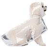 Esforzarse Impermeabile Cane con Cappuccio, Regolabile PVC Trasparente Poncho impermeabile Ultraleggero, Impermeabile Cane con Cappuccio Trasparente Cappottino Antipioggia Poncho, Per cani di Piccola Taglia(S)