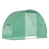 DecHome Serra a Tunnel con Porta Avvolgibile e Finestre Copertura PE e Struttura in Acciaio 150x300x200cm Verde - 591845