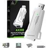 Megadream AX200 PC adattatore per tastiera e mouse per PC, personalizzazione delle app con funzione Smart Joystick, mappatura della flessione, convertitore mouse per tastiera da gioco per console