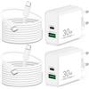 ARCCRA 30W 2-Porto Caricatore per iPhone 16/16e/15 Pro Max/Plus, Caricabatterie per Apples iPad Pro/Air, iPad 10/11 Generazione, Accessori USB-C Carica Batteria Rapido + Originale Tipo C Cavo 2M