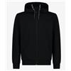 Cmp Man Jacket Fix Hood Felpa Zip Capp Cotone Felpato Nera Uomo