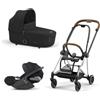 Cybex Platinum - Cybex Trio Mios 3.0 Sepia Black Telaio Chrome Brown con Cloud T plus