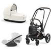 Priam Platinum Sale - Cybex Trio Priam 4.0 Off White Telaio RoseGold con Cloud T Plus