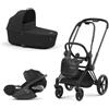 Cybex Platinum - Cybex Trio Priam 4.0 Sepia Black Telaio Matt Black con Cloud T Plus