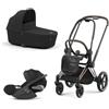 Priam Platinum Sale - Cybex Trio Priam 4.0 Sepia Black Telaio RoseGold con Cloud T Plus