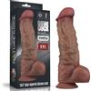 LoveToy Dual Layered Silicone Cock XXL 10.5" Brown