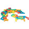 WISSNER Aktiv lernen - Pentominos, 60 Pezzi in 5 Colori in RE-Wood®, in Una Scatola