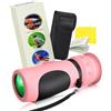 Raisand Telescopio Monoculare per Bambini Rosa, Cannocchiale Portatile in Gomma con Visione Chiara, Ingrandimento 8-12x per Ragazzi e Ragazze dai 3 ai 12 Anni