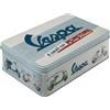 Scatola contenitore box in latta Vespa Bianca - Azzurra 23 x 16 cm