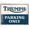 Nostalgic Art Insegna cartello logo in metallo Triumph - Parking Only 30 x 40 cm
