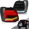 VLAND Motor VLAND LED fanali posteriori compatibili con Polo 5 Polo MK5 6R 6C 2009-2017 (non per 1.2 TSI/R), con Con indicatori di direzione sequenziali, 1 set (nero)