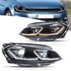 VLAND Motor VLAND Fari Full LED per Golf 7 Golf MK7 TSI TDI Alogena 2012-2017 [non per GTI/Xenon/MK7.5/spina a 14/12 pin], con indicatore di direzione dinamico - Argento