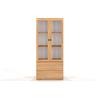 Skandica Vetrina in legno massiccio di Faggio Sandemo - 182x80x38 (2 cassetti) (Palissandro 2 ante + 2 cassetti (182x80x38 cm))