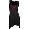 Spiral - Blood Rose - Canotta Lunga Nera Regular per Donna - M