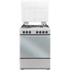 De Longhi Cucina a Gas 4 Fuochi Forno Elettrico Multifunzione Ventilato con Grill Larghezza x Profondità 60x60 cm Classe energetica A colore Inox - DL664EX