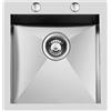 FOSTER Lavello Cucina 1 Vasca Sottotop Larghezza 48 cm materiale Acciaio Inox finitura Spazzolato - 1205 050 Quadra
