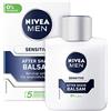 NIVEA MEN Sensitive After Shave Balsamo in confezione da 3 (3 x 100 ml), dopobarba lenitiva, cura della pelle dopo la rasatura con camomilla e vitamina E