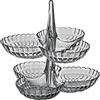 Guzzini Set 2 Antipastiere Tiffany, Grigio Cielo, 27 x 25 x h25.5 cm