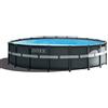 Intex 26330NP - Piscina Fuori Terra Ultra XTR Frame Rotonda, Pompa Filtro 7900 L/h, Scaletta, Telo Base e Copertura, 26423 L, Acciaio e PVC, Grigio, 549x132 cm