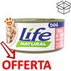 Life Dog Natural Tranci di Tonno con Salmone - Lattina Da 90 Gr - CONFEZIONE RISPARMIO