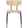 Ferm Living - Sedia impilabile Herman - Legno naturale - Acciaio laccato epossidico - Designer Herman Studio