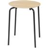 Ferm Living - Sgabello Herman - Legno naturale - Acciaio laccato epossidico - Designer Herman Studio