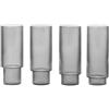 Ferm Living - Bicchiere da long drink Ripple - Trasparente - Vetro soffiato a bocca - Designer Trine Andersen