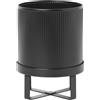 Ferm Living - Vaso per fiori Bau - Nero - Acciaio galvanizzato - Designer Herman Studio