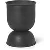 Ferm Living - Vaso per fiori Hourglass - Nero - Metallo anticato - Designer Trine Andersen