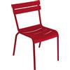 Fermob - Sedia impilabile Luxembourg - Rosso - Alluminio laccato - Designer Frédéric Sofia