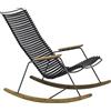 Houe - Sedia a dondolo Click - Nero - Acciaio termolaccato - Designer Henrik Pedersen