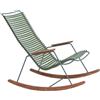 Houe - Sedia a dondolo Click - Verde - Acciaio termolaccato - Designer Henrik Pedersen