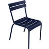 Fermob - Sedia impilabile Luxembourg - Blu - Alluminio laccato - Designer Frédéric Sofia