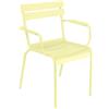 Fermob - Poltrona impilabile Luxembourg - Giallo - Alluminio laccato - Designer Frédéric Sofia